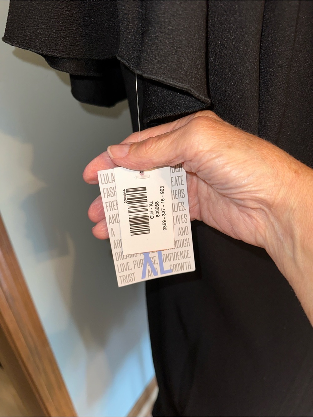 LuLaRoe Black Cici Ruffle Dress-NWT - Picture 5 of 5